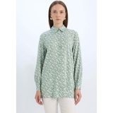 DeFacto Regular Fit Desenli Uzun Kollu Tesettür Gömlek Tunik Z5833AZ25SP - Yeşil-GN1125