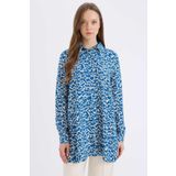 DeFacto Regular Fit Desenli Uzun Kollu Tesettür Gömlek Tunik Z5833az25sp