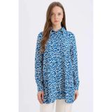 DeFacto Regular Fit Desenli Uzun Kollu Tesettür Gömlek Tunik Z5833AZ25SPBE314