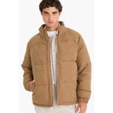 DeFacto Regular Fit Dik Yaka Fermuarlı İç Cepli Mont, L, Regular Fit Dik Yaka Fermuarlı İç Cepli Mont, Kahve-BN297, Erkek
