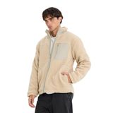DeFacto Regular Fit Dik Yaka Fermuarlı İç Cepli Pelüş Mont, XL, Regular Fit Dik Yaka Fermuarlı İç Cepli Pelüş Mont, BEIGE, Erkek