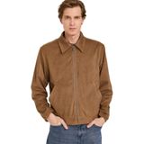 DeFacto Regular Fit Dik Yaka Fermuarlı Mont, L, Regular Fit Dik Yaka Fermuarlı Mont, Kahve-BN311, Erkek