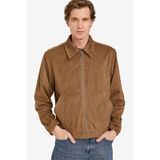 DeFacto Regular Fit Dik Yaka Fermuarlı Mont, S, Regular Fit Dik Yaka Fermuarlı Mont, Kahve-BN311, Erkek