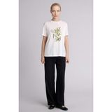 DeFacto Regular Fit Düz Paça Gofre Dokulu Pantolon, 42, H0551AX26SP, Siyah-BK81, Kadın