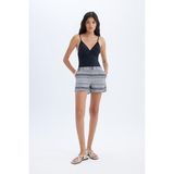 DeFacto Regular Fit Etnik Desenli Deniz Şortu T5232AZ24SM - Siyah-BK27 - XS