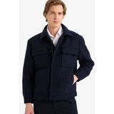 DeFacto Regular Fit Fermuarlı Mont, 2XL, Regular Fit Fermuarlı Mont, Lacivert-NV64, Erkek
