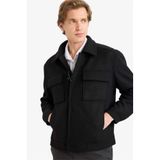 DeFacto Regular Fit Fermuarlı Mont, 2XL, Regular Fit Fermuarlı Mont, Siyah-BK27, Erkek