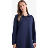 DeFacto Regular Fit Fermuarlı Yaka Uzun Kollu Tunik F5771AX25AU - Lacivert-NV31 - S