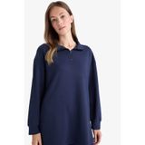 DeFacto Regular Fit Fermuarlı Yaka Uzun Kollu Tunik F5771AX25AU
