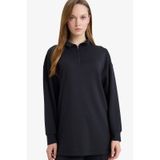 Defacto Regular Fit Fermuarlı Yaka Uzun Kollu Tunik F5771ax26spar221 Antrasit-ar221