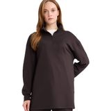 DeFacto Regular Fit Fermuarlı Yaka Uzun Kollu Tunik, S, F5771AX25AU, Kahve-BN338, Kadın