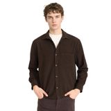 DeFacto Regular Fit Flanel Gömlek Polo Yaka Gömlek, 2XL, G8116AX25WN, Kahve-BN339, Erkek