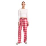 DeFacto Regular Fit Flanel Kareli Pijama Altı, 2XL, G1603AX25WN, Kırmızı-RD256, kadın