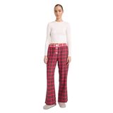 DeFacto Regular Fit Flanel Kareli Pijama Altı, 2XL, G1604AX25WN, Yeşil-GN380, kadın