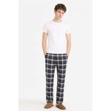 DeFacto Regular Fit Flanel Pijama Alt, XL, G8209AX26SP, Lacivert, erkek