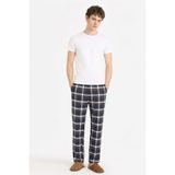 DeFacto Regular Fit Flanel Pijama Alt, XXL, G8209AX26SP, Lacivert, erkek