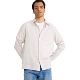 DeFacto Regular Fit Flanel Uzun Kollu Gömlek, M, E801GY116134, Açık Gri, Erkek