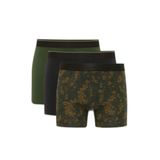 DeFacto Regular Fit Floral 3'lü Boxer, L, G9280AX26SP, Yeşil-GN1192, erkek