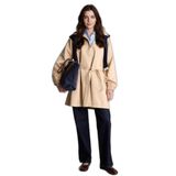 DeFacto Regular Fit Gabardin Trençkot, L/XL, Regular Fit Gabardin Trençkot, Bej-BG109, Kadın