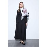 DeFacto Regular Fit Geniş Paça Dokuma Tesettür Pantolon, 36, G1308AX25AU, Siyah-BK27, Kadın