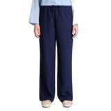 DeFacto Regular Fit Gofre Dokulu Pantolon, 42, H0551AX26SP, Lacivert-NV31, Kadın