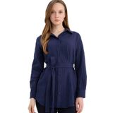 DeFacto Regular Fıt Gofre Dokulu Tunik G8505AX26SP, L Lacivert-NV31