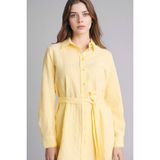 DeFacto Regular Fit Gofre Dokulu Tunik G8505AX26SP - Sarı-YL273 - M