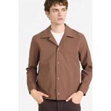 DeFacto Regular Fit Gömlek Yaka Çıtçıtlı Mont, 2XL, Regular Fit Gömlek Yaka Çıtçıtlı Mont, Kahve-BN534, Erkek