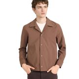 DeFacto Regular Fit Gömlek Yaka Çıtçıtlı Mont, M, Regular Fit Gömlek Yaka Çıtçıtlı Mont, Kahve-BN534, Erkek