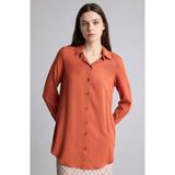 DeFacto Regular Fit Gömlek Yaka Uzun Kollu Tunik Z3538AZ26SP - Turuncu-OG583 - 2XL