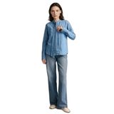 DeFacto Regular Fit Jean Gömlek Mavi, M, H1092AX26SP, Mavi-NM28, Kadın