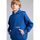 DeFacto Regular Fit Kapüşonlu Baskılı Kanguru Cepli Kalın Kumaş Sweatshirt Erkek Çocuk