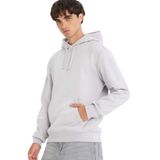 DeFacto Regular Fit Kapüşonlu Kanguru Cepli İçi Yumuşak Tüylü Basic Düz Sweatshirt, S, X8283AZ24AU, Gri-GR184, erkek