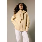 DeFacto Regular Fit Kapüşonlu Pamuklu Trençkot, L, Regular Fit Kapüşonlu Trençkot, Bej-BG368, Kadın