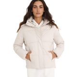 DeFacto Regular Fit Kapüşonlu Şişme Mont, M, F2143AX25WN, Bej-BG414, Kadın