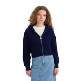 DeFacto Regular Fit Kapüşonlu Triko Hırka, L, E2269AXNS, Lacivert-NV215, Kadın