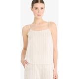 DeFacto Regular Fit Kare Yaka Çizgili Modal Askılı Bluz F0397AX25SP - Bej-BG284 - XL