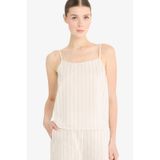DeFacto Regular Fit Kare Yaka Çizgili Modal Askılı Bluz F0397AX25SPBG284