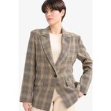 DeFacto Regular Fit Kareli Blazer Ceket G0678AX25AU