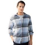DeFacto Regular Fit Kareli Oduncu Flanel Uzun Kollu Gömlek, XS, S9275AZ24AU, Mavi, Erkek
