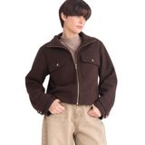 DeFacto Regular Fit Kaşe Kaban Kahve, XL, Regular Fit Kaşe Kaban, Kahve-BN530, Kadın