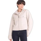 DeFacto Regular Fit Kaşe Kaban, L, Regular Fit Kaşe, Ekru-ER128, Kadın