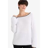 DeFacto Regular Fit Kayık Yaka Ajurlu Triko Kazak G3316AX25AU