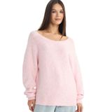 DeFacto Regular Fit Kayık Yaka Triko Kazak, L, G5652AX25WN, Pembe-PN83, Kadın