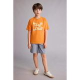 DeFacto Regular Fit Keten Karışımlı Erkek Çocuk Şort, 8/9 Yaş (134cm), H3488A826HS, Mavi, Erkek Çocuk