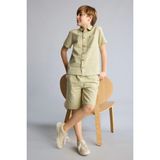 DeFacto Regular Fit Keten Karışımlı Şort Erkek Çocuk H3488A826HS - 8 - 9 Yaş - Yeşil-GN740