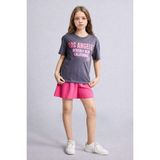 DeFacto Regular Fit Keten Karışımlı Şort Kız Çocuk H1222A826HS - 5 - 6 Yaş - Pembe-PN201