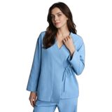 DeFacto Regular Fit Keten Karışımlı Uzun Kollu Tunik, S, H0278AX26SP, Mavi, Kadın