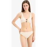 DeFacto Regular Fit Kırışık Dokulu Bikini Altı B6904AX25SM - Ekru-ER103 - XS