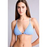 DeFacto Regular Fit Kırışık Dokulu Mavi Bikini Üstü E0205AX26SM - Mavi-BE552 - XS
